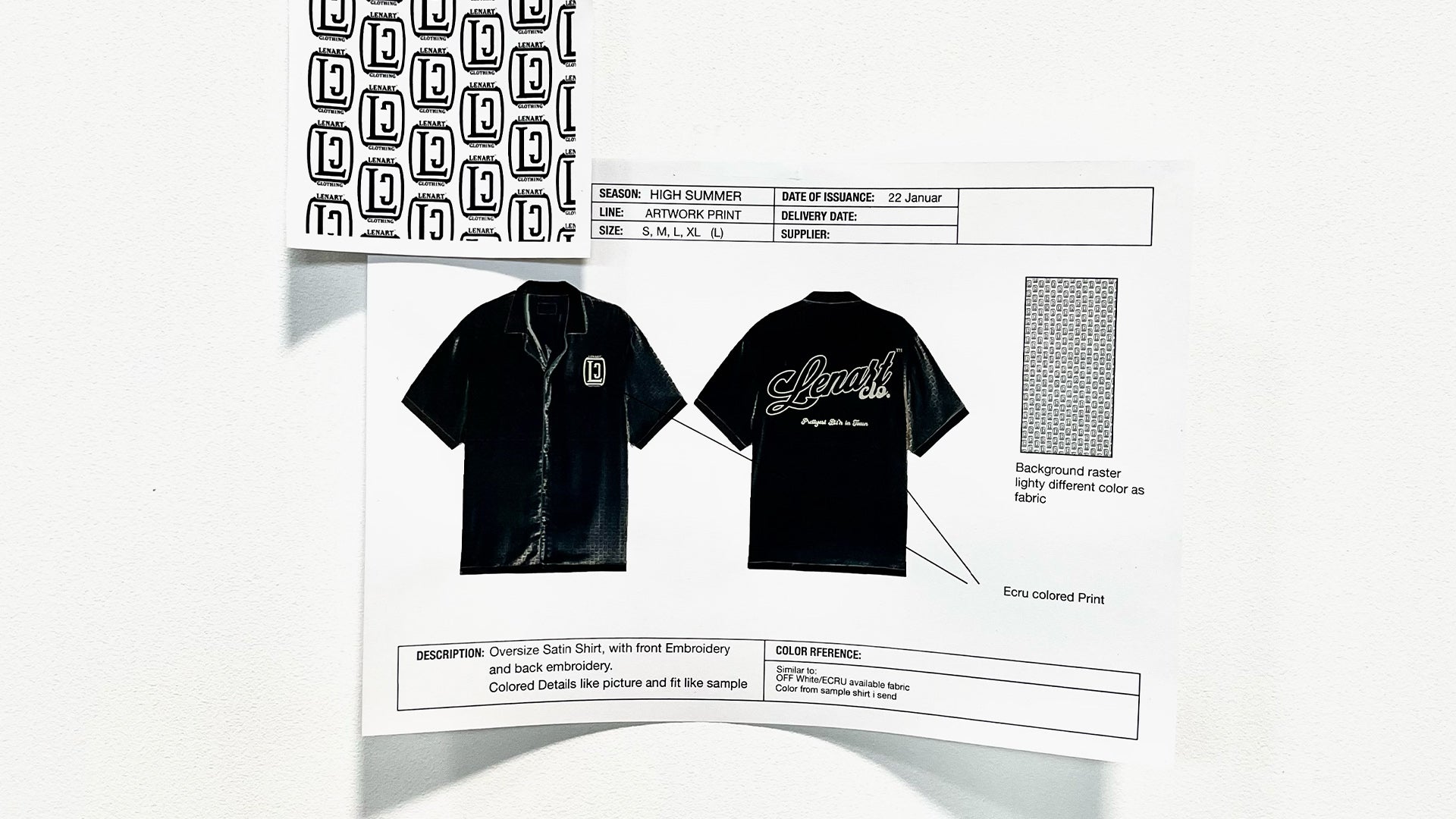 Detailed tech pack layout for garment design – showing how sketches, measurements, and specs guide professional fashion manufacturing.