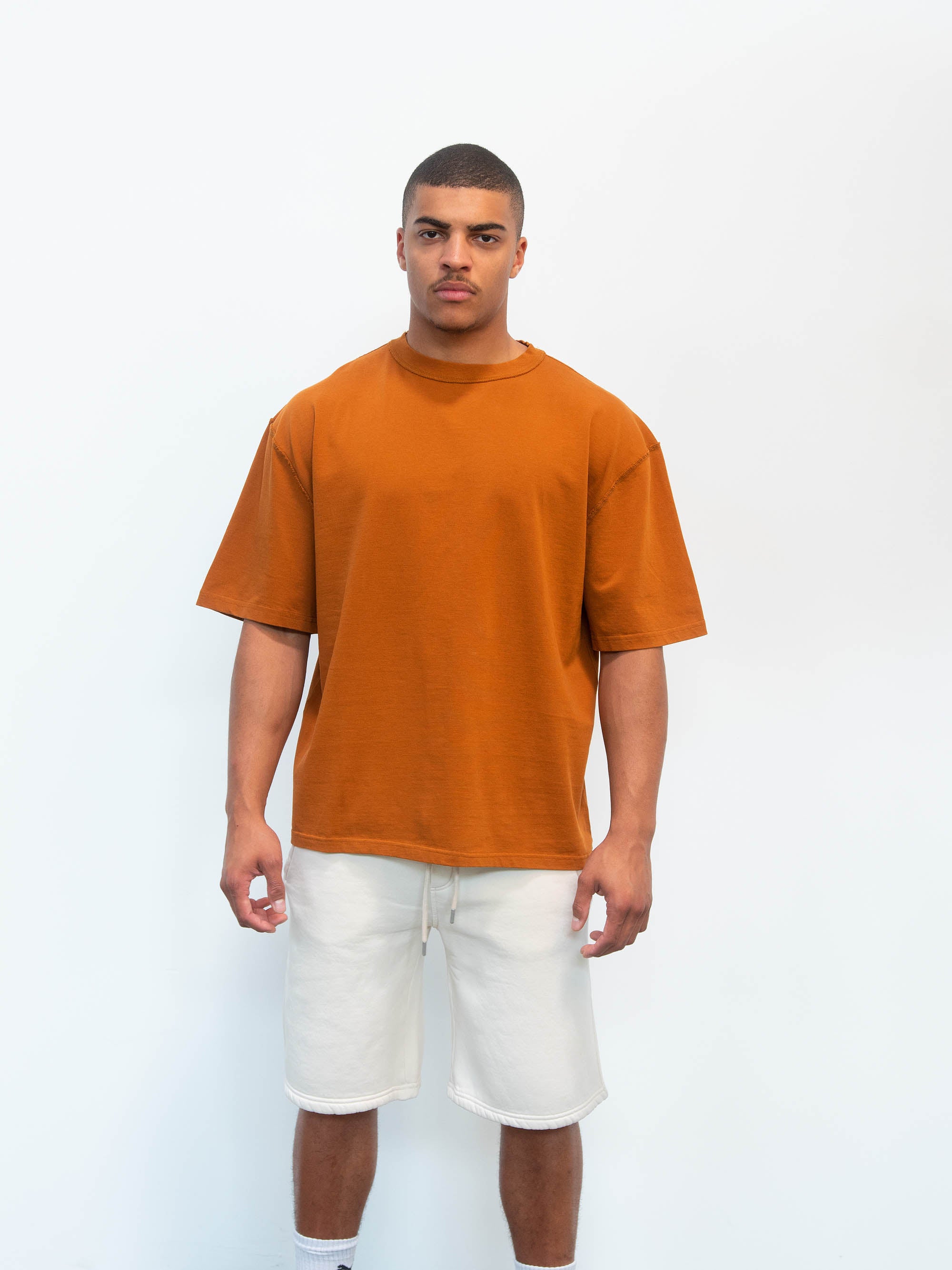 BLANK TEE WASHED CARAMEL CAFE