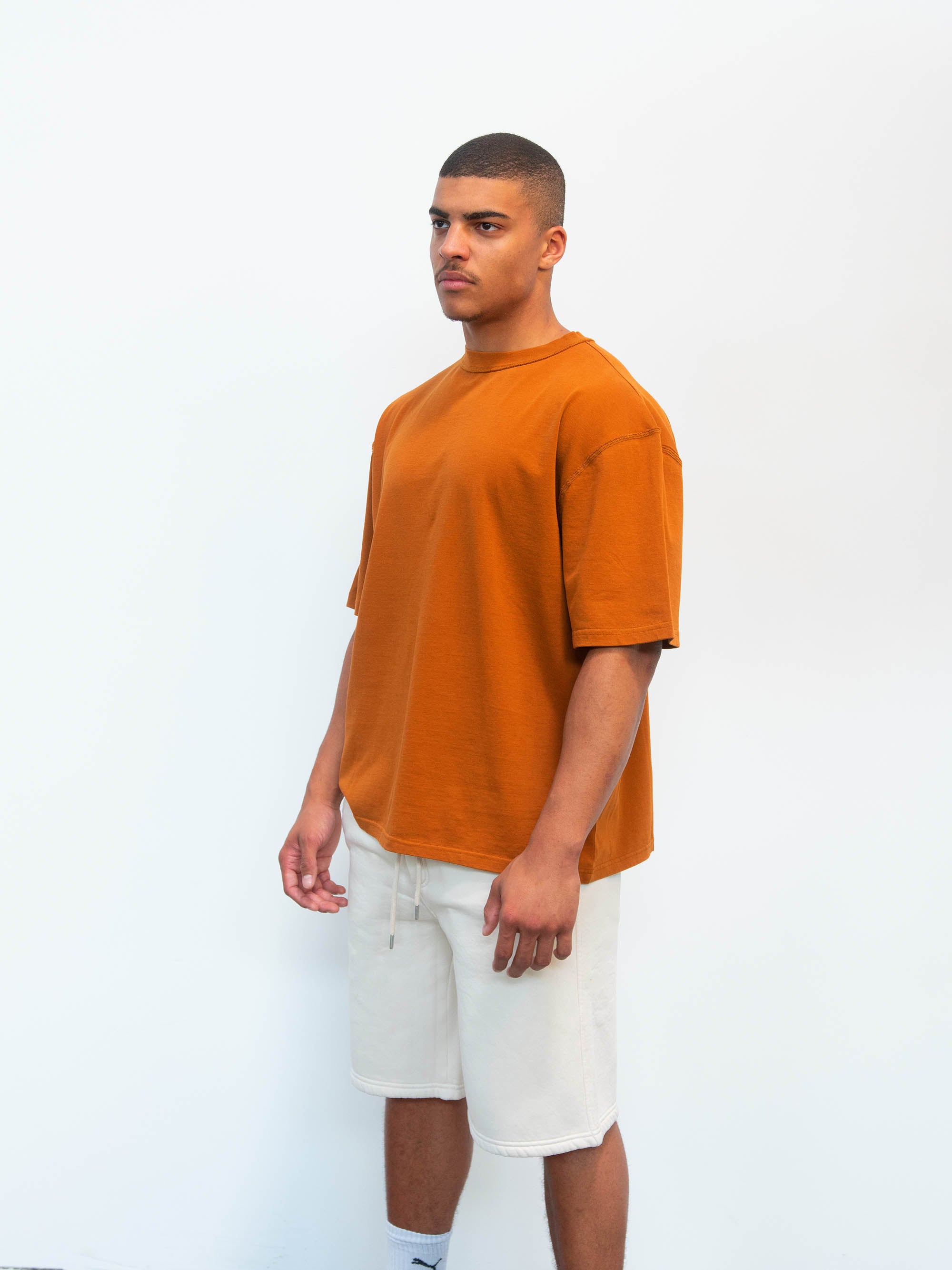 BLANK TEE WASHED CARAMEL CAFE