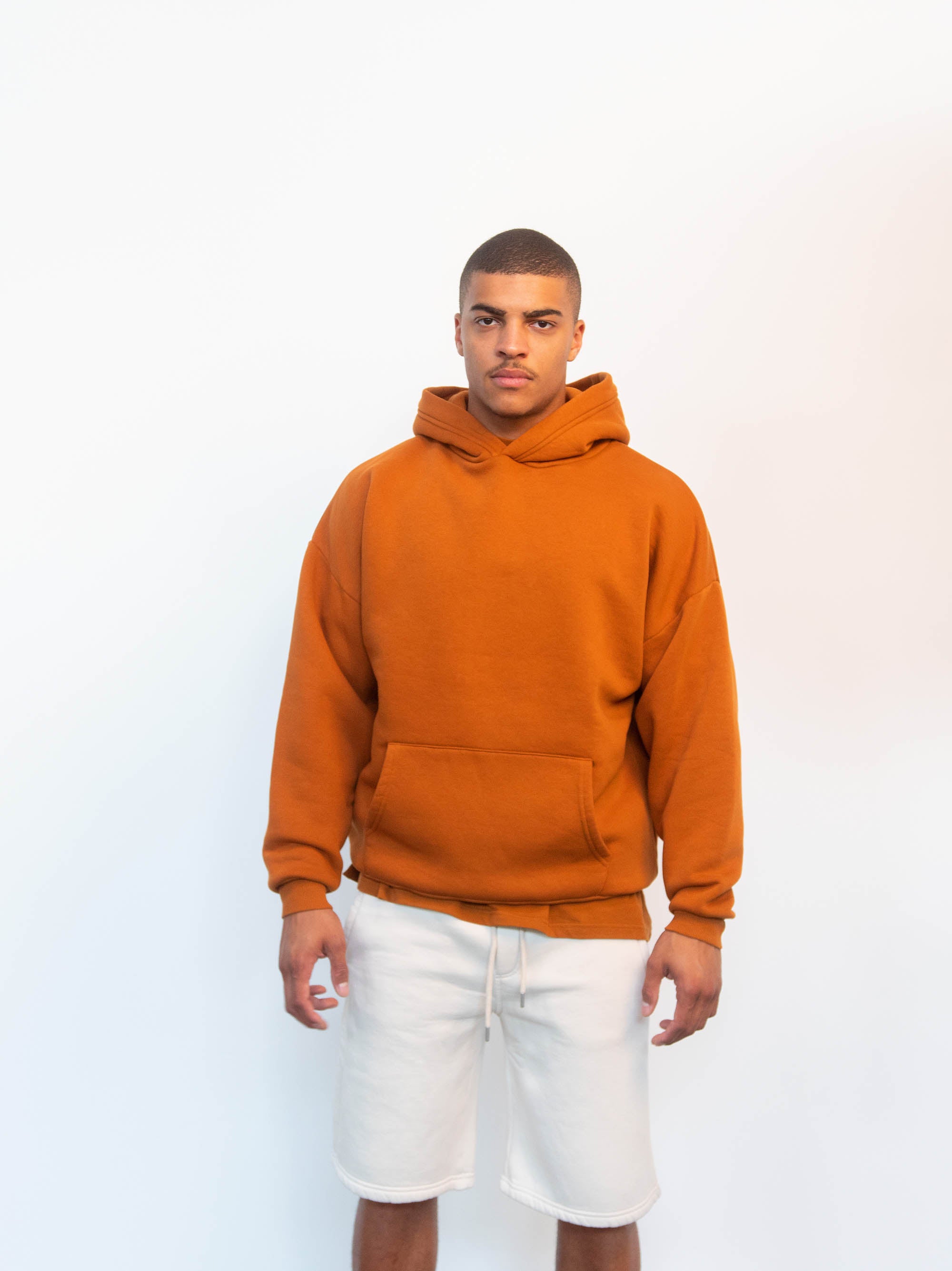 Cafe blank hoodie with oversized fit