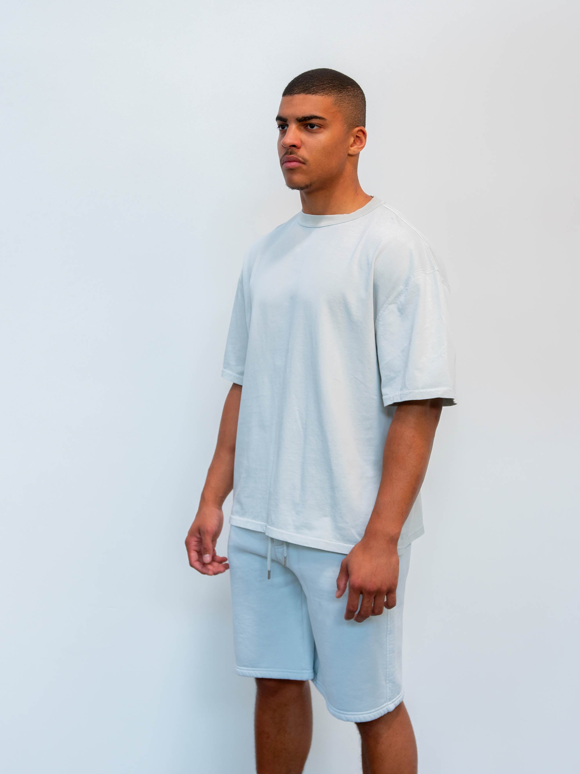 Oversized blue tshirt 220 gsm fabric