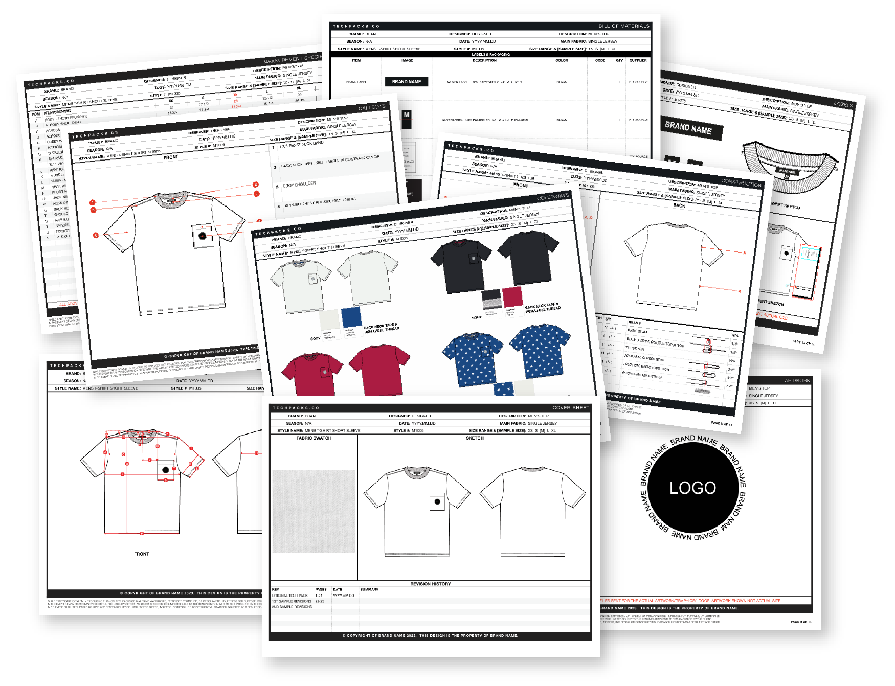 Mockups of high quality workwear for companies