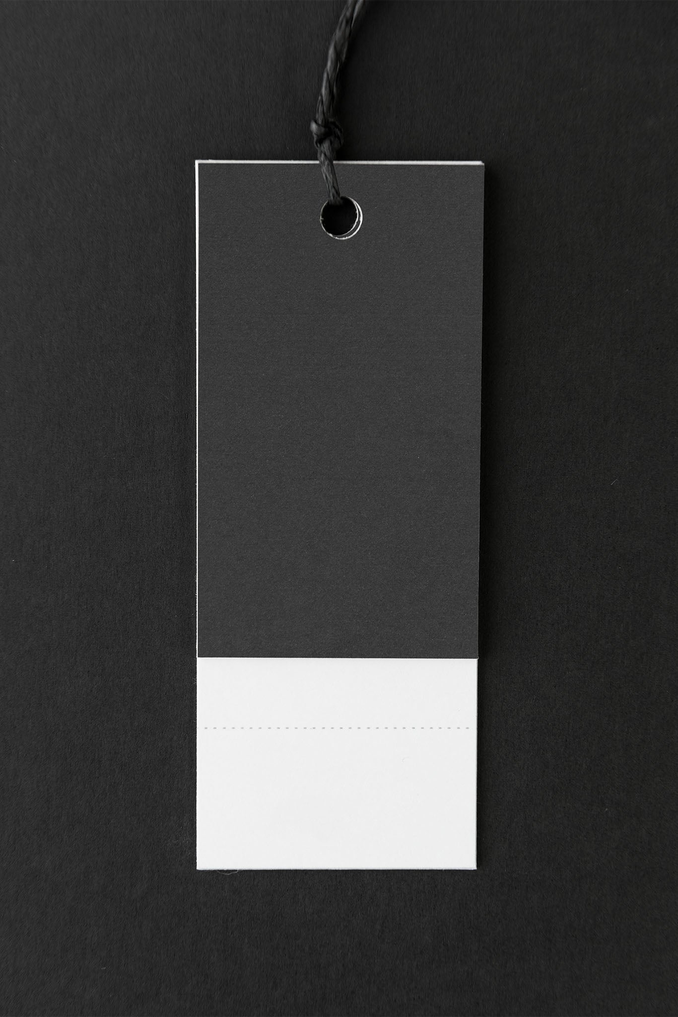 Custom hang tag for a streetwear clothing brand