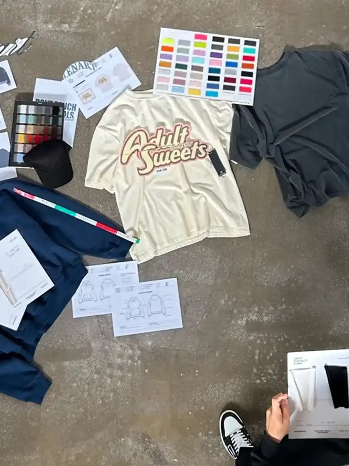 Designing a hoodie and tshirt in different colors for a clothing brand