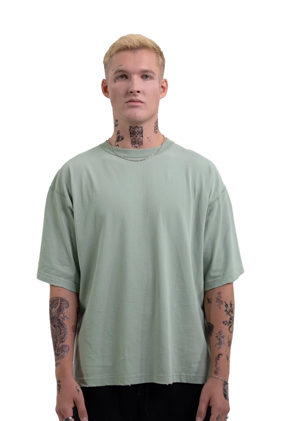 BLANK TEE WASHED SAGE GREEN