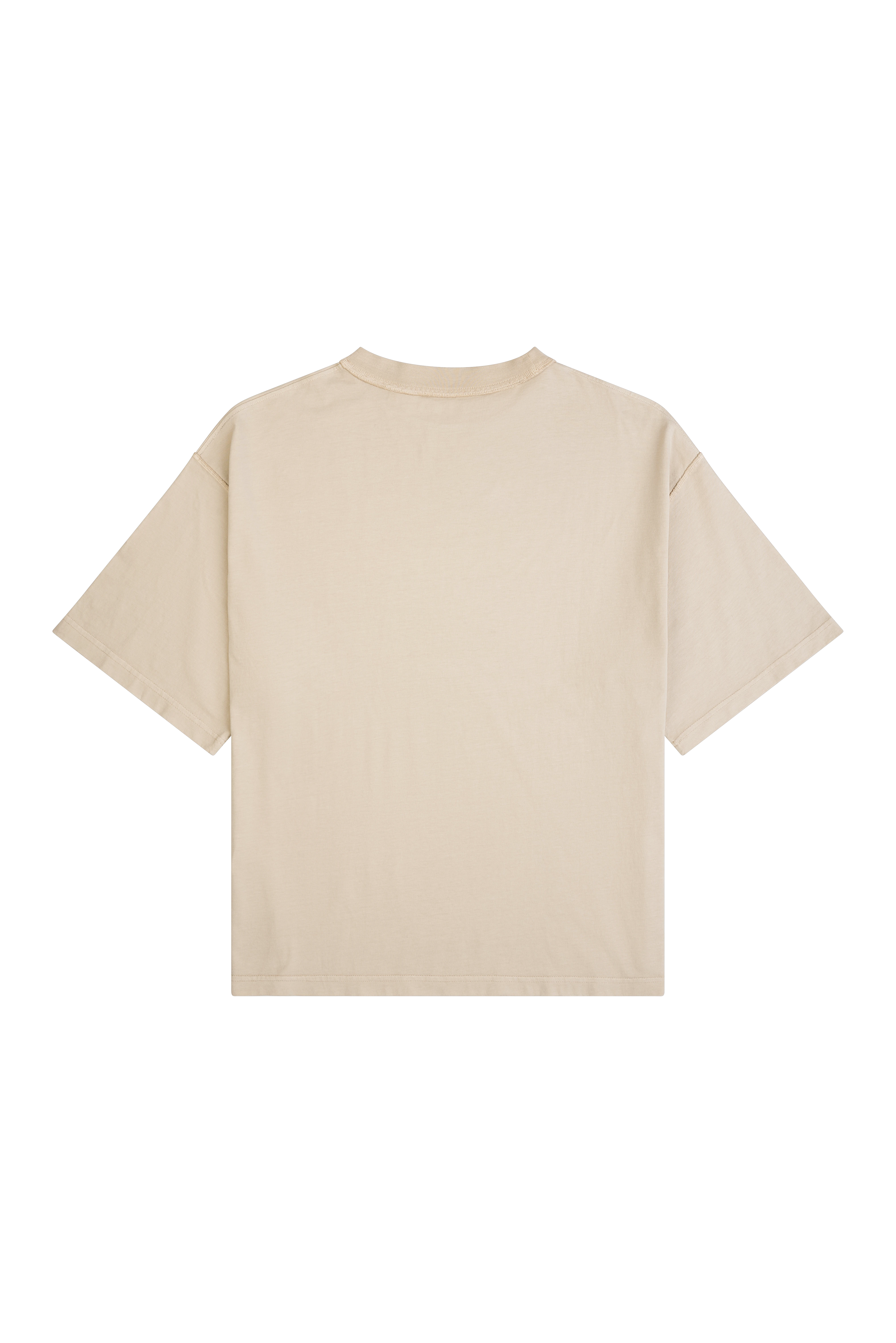 Oversized Blank Tee with no branding in color stone ideal for streetwear designs