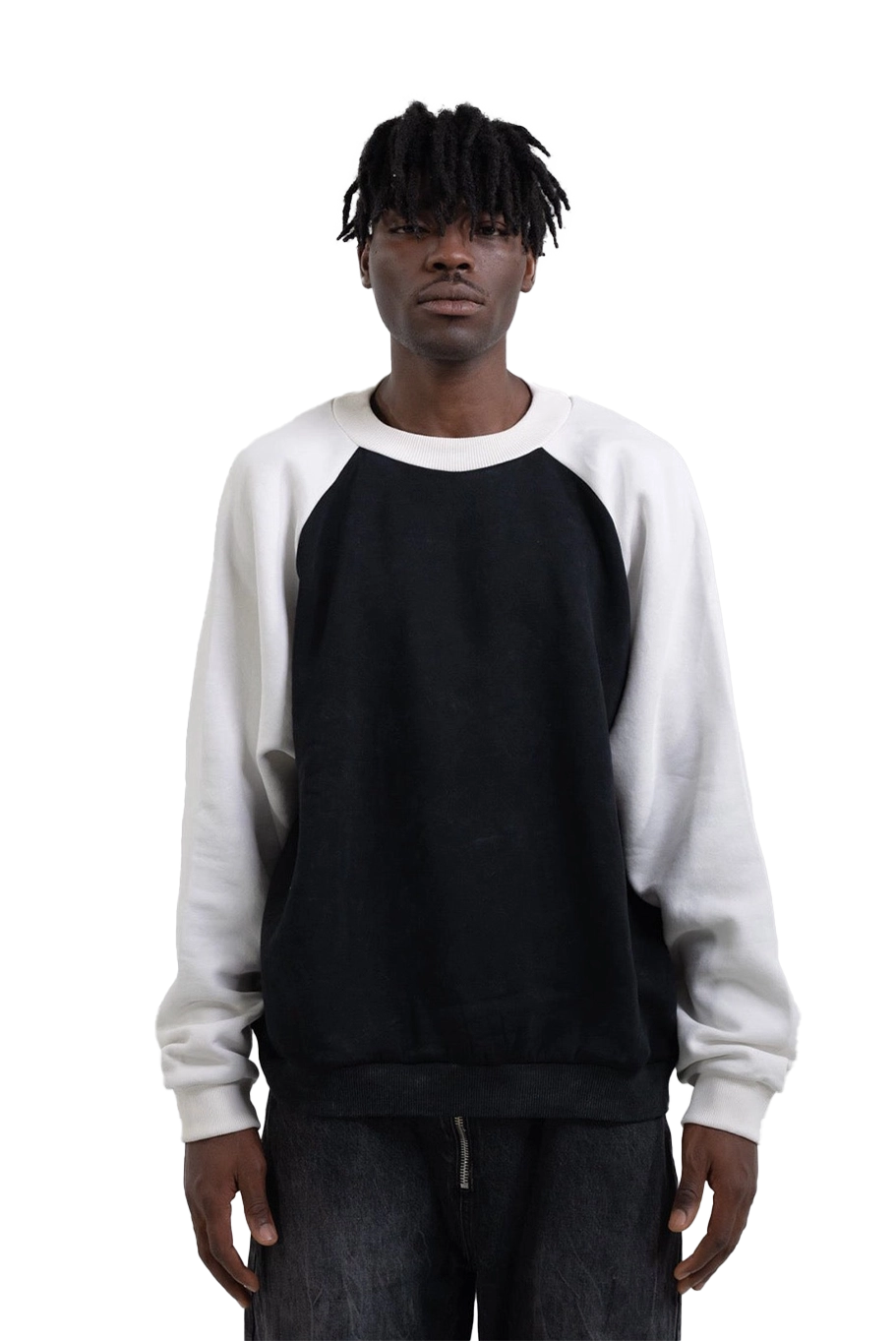 Two colored sweater in black and white