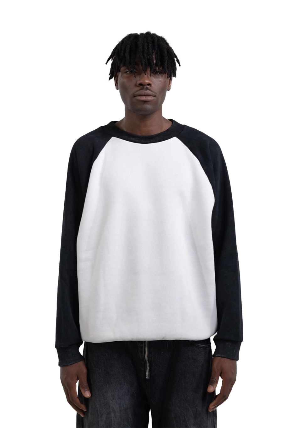Two colored sweater in black and white