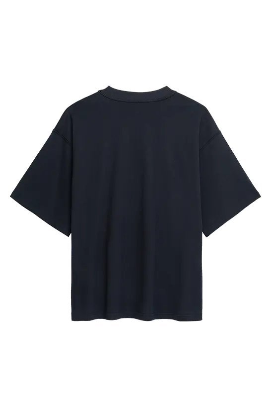 Streetwear black blank T-shirt for custom prints & embroidery