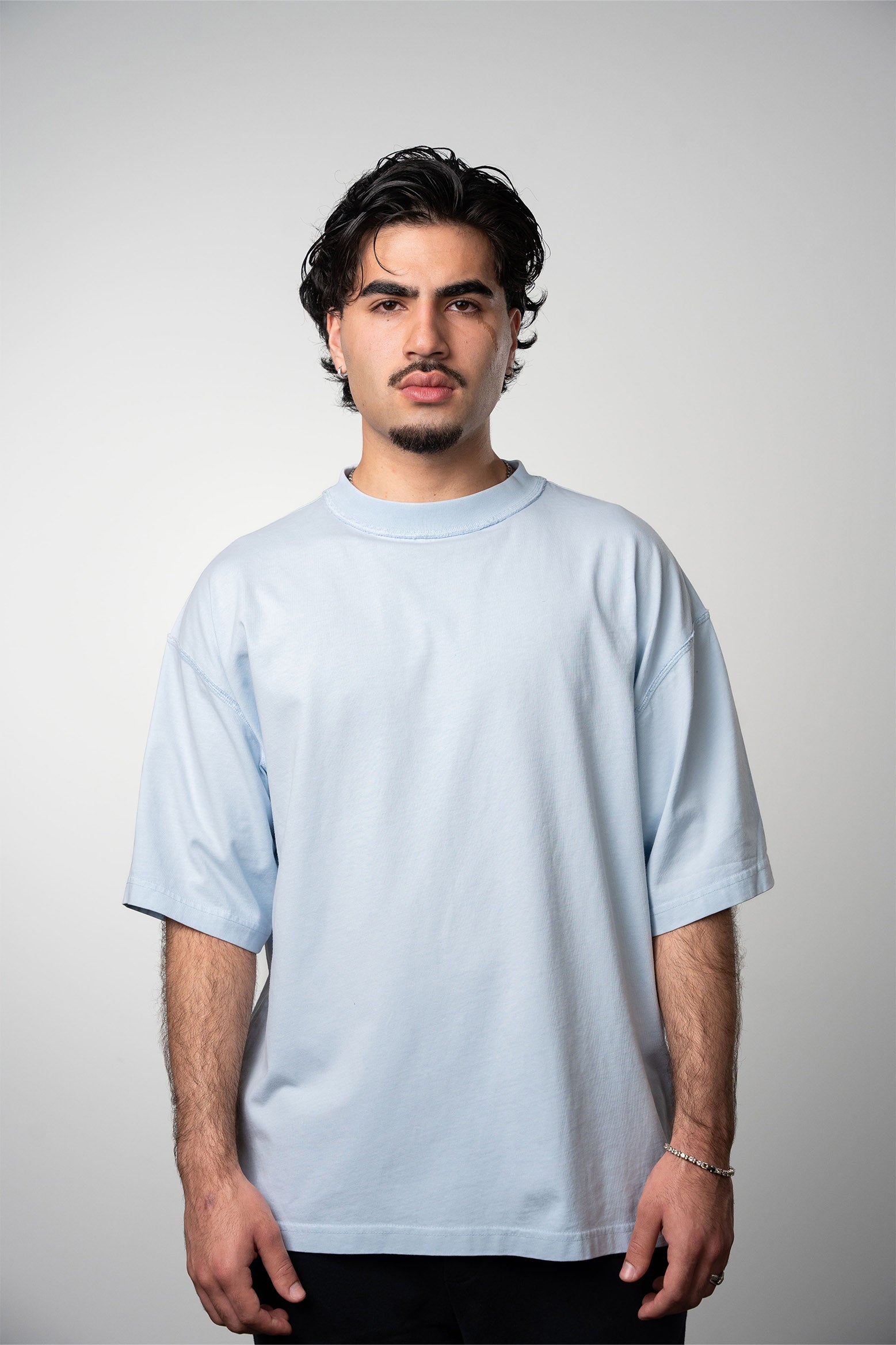 100% cotton baby blue blank tshirt