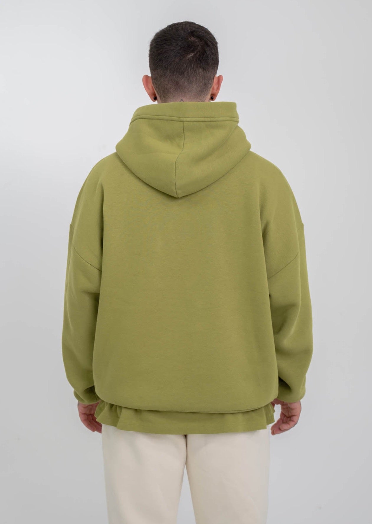 Back view of model wearing Blank