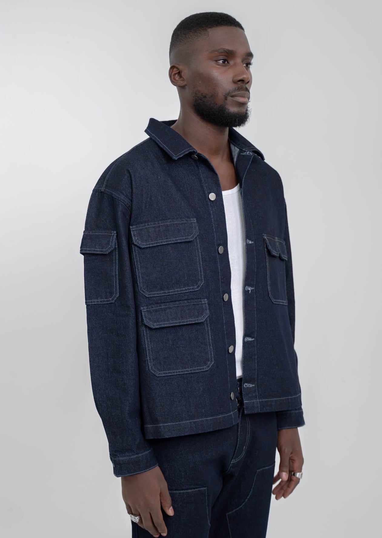 OVERSHIRT WASHED DENIM BLUE