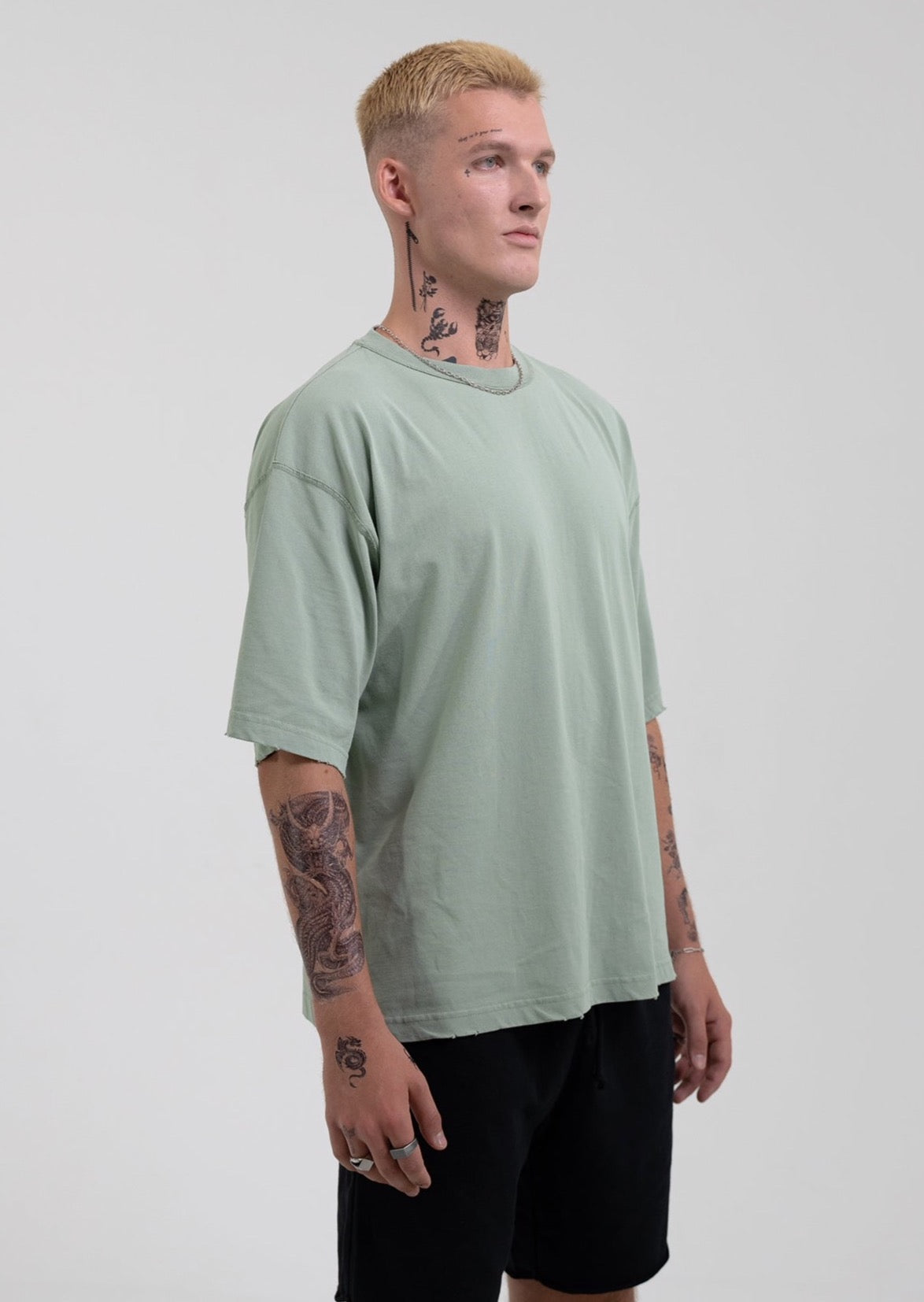 BLANK TEE WASHED SAGE GREEN