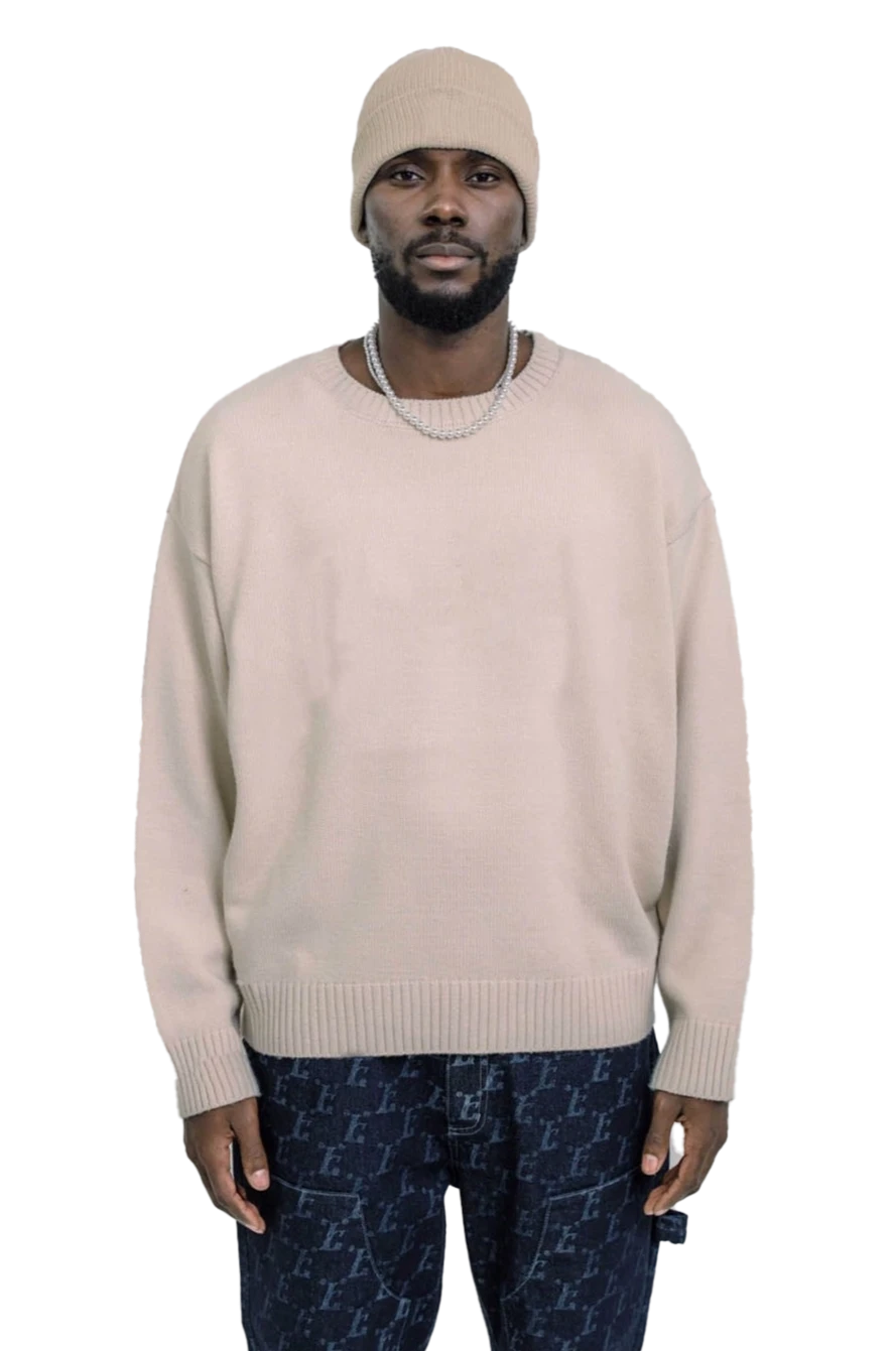 KNITSWEATER OVERSIZED ARTIC WOLF