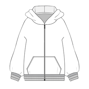 Zipper techpack illustration